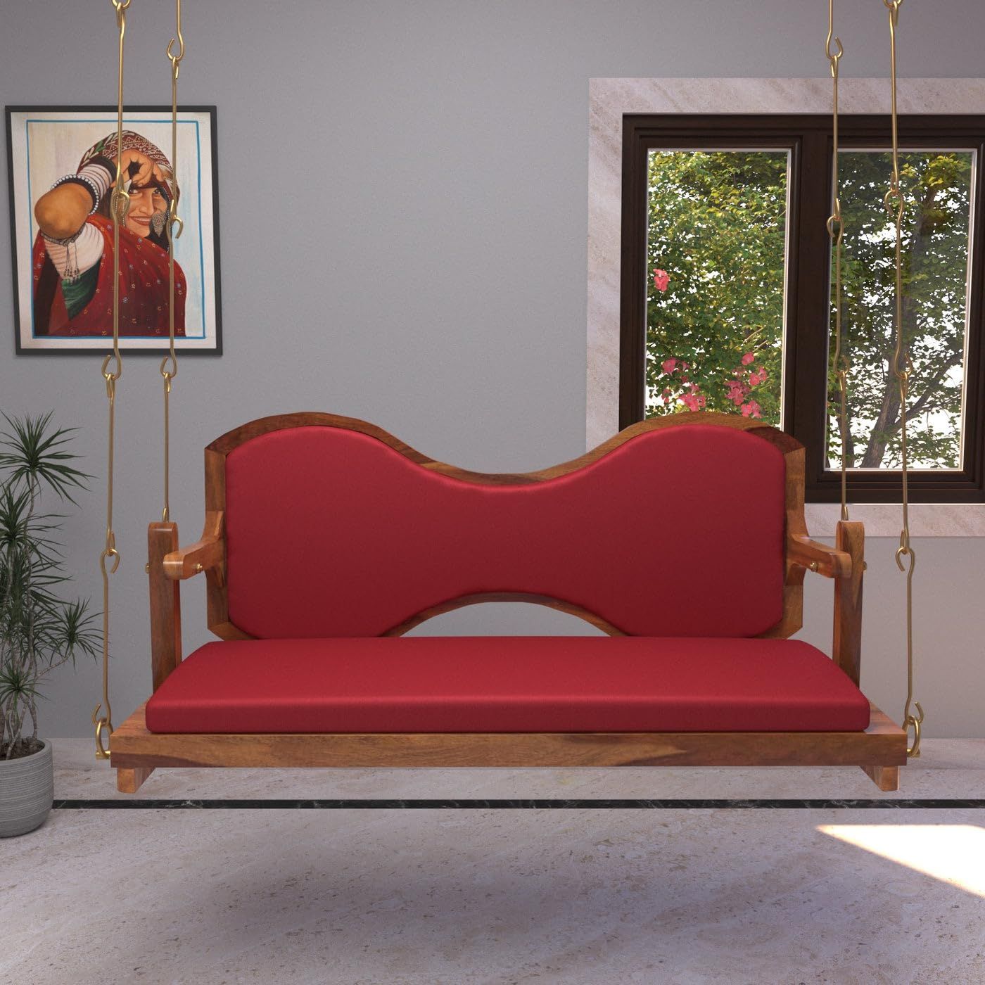 JAIRI TRADERS Brown Wooden Swings