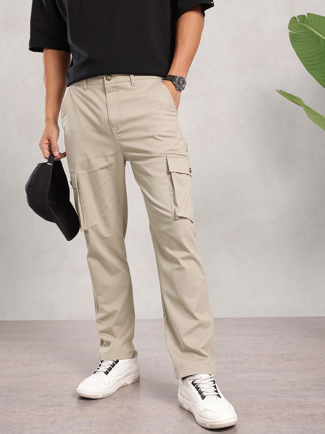Nautica Men Cotton Flex Smart Regular Fit Cargo Trousers-image-24