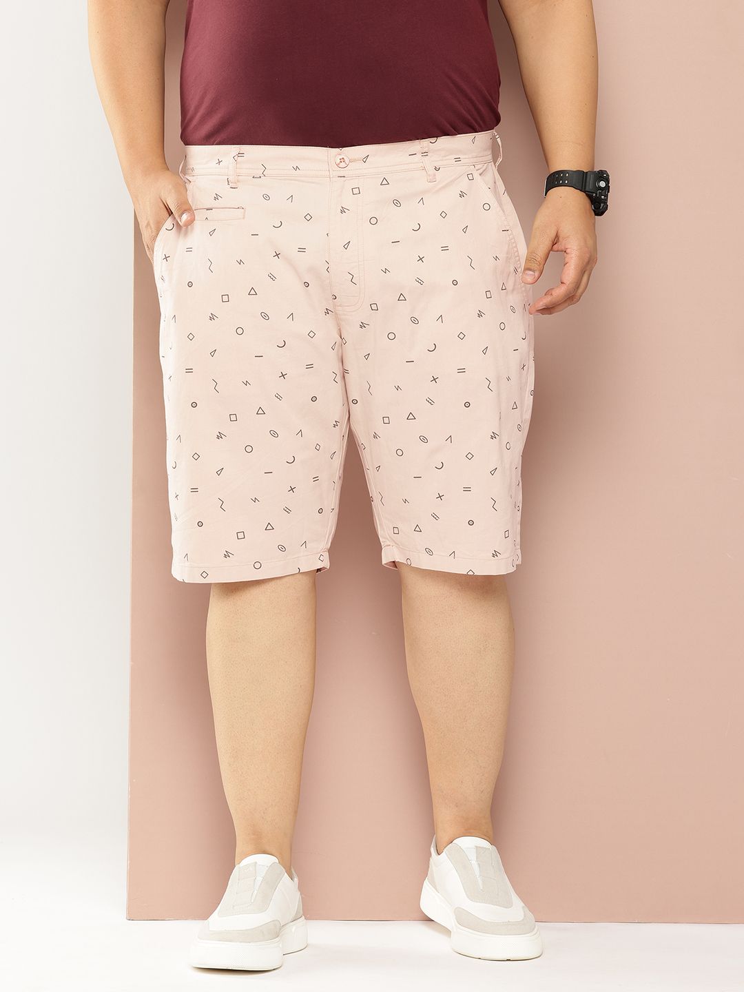 Thomas Scott Men Plus Size Printed Shorts-image-1