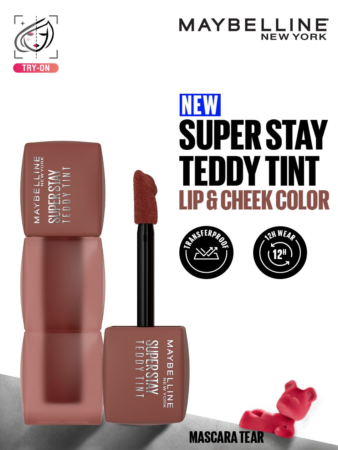 Maybelline New York Superstay Teddy Tint Lip & Cheek Color 5ml - Mascara Tear-image-12