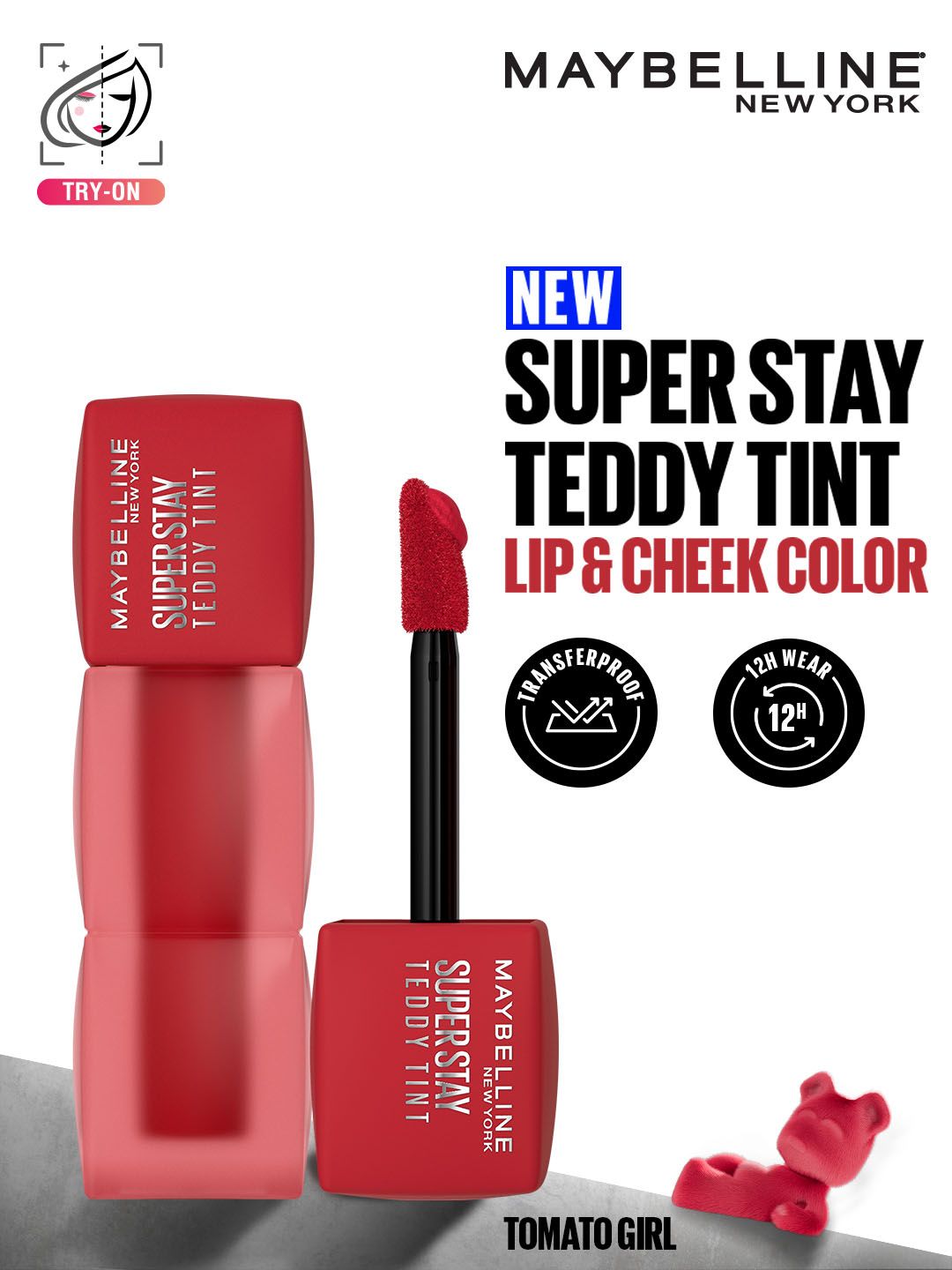 Maybelline New York Superstay Teddy Tint Lip & Cheek Color 5ml - Tomato Girl-image-22