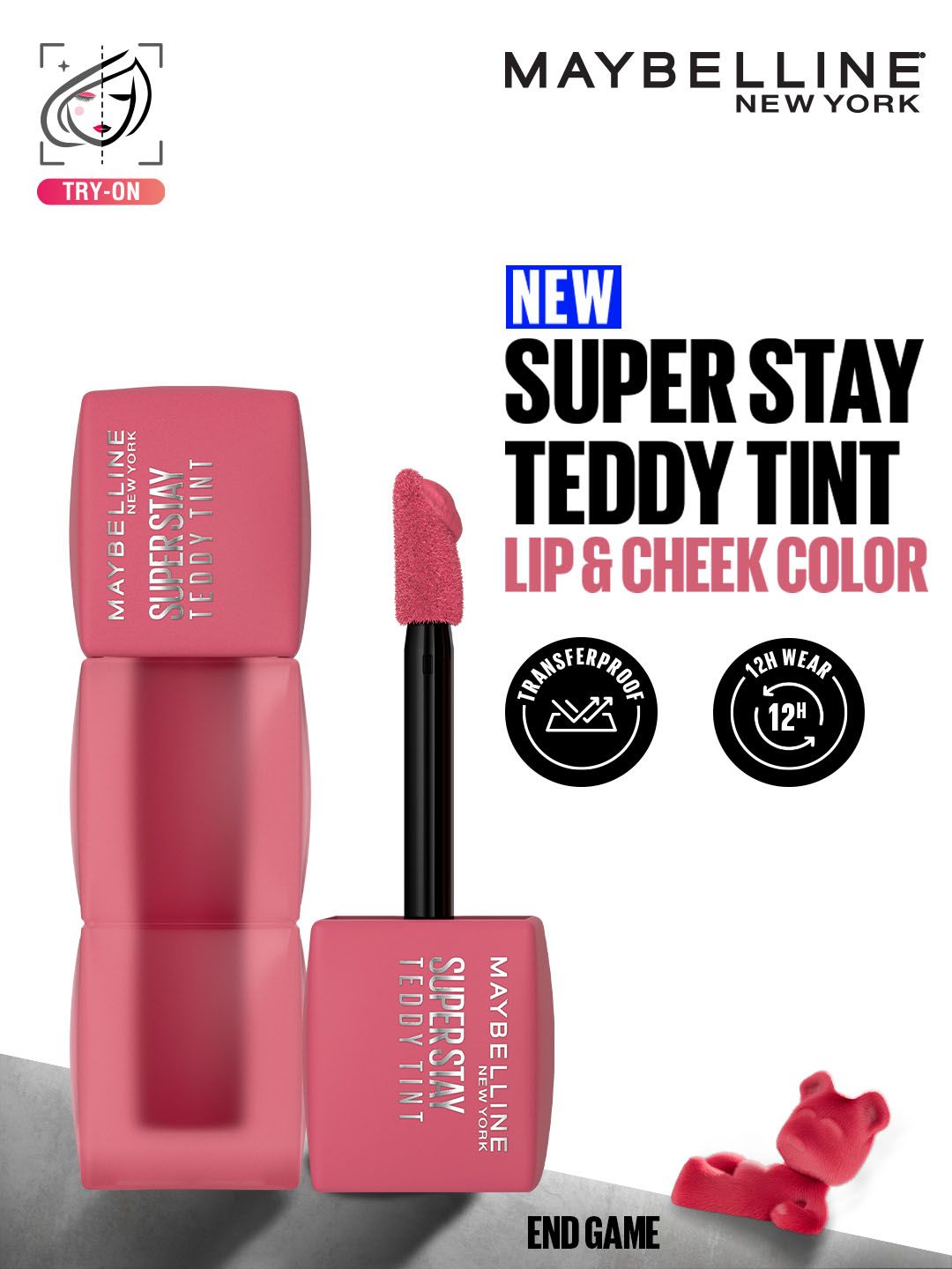 Maybelline New York Superstay Teddy Tint Lip & Cheek Color 5ml - End Game-image-15