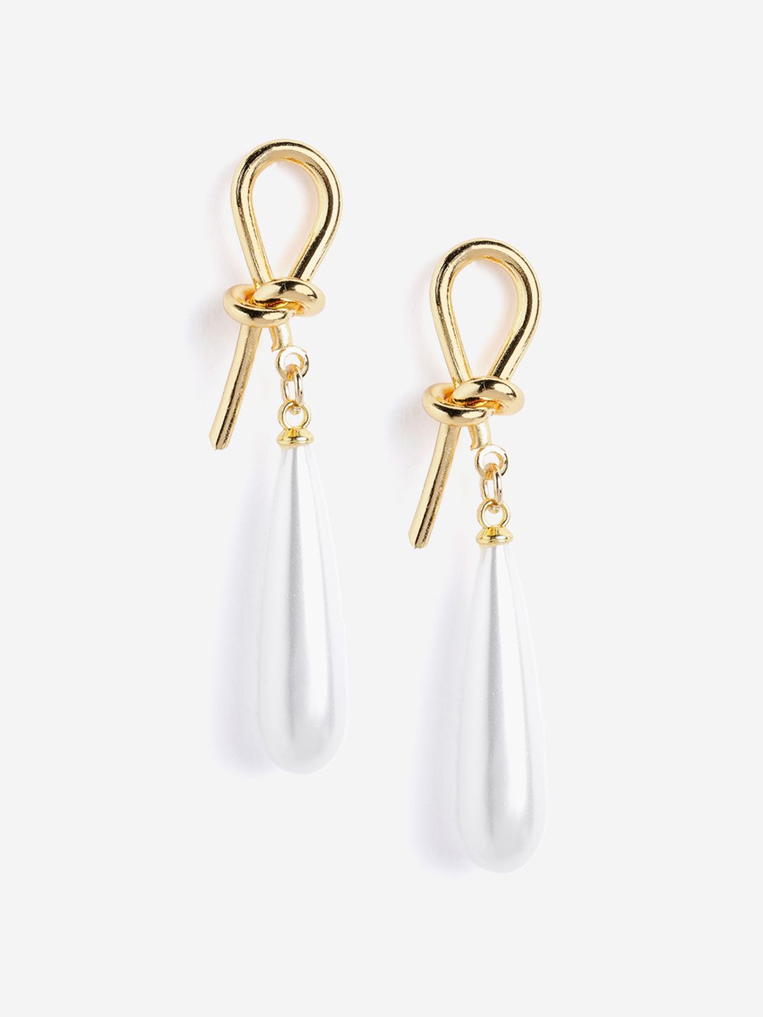 DressBerry Gold Plated Contemporary Drop Earrings-picture-28