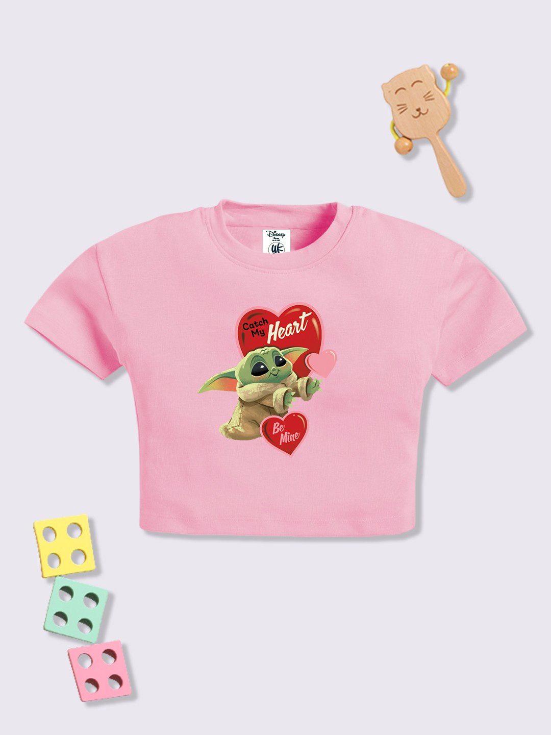 YK Disney Girls Star Wars Printed Cotton Crop T-shirt-picture-18