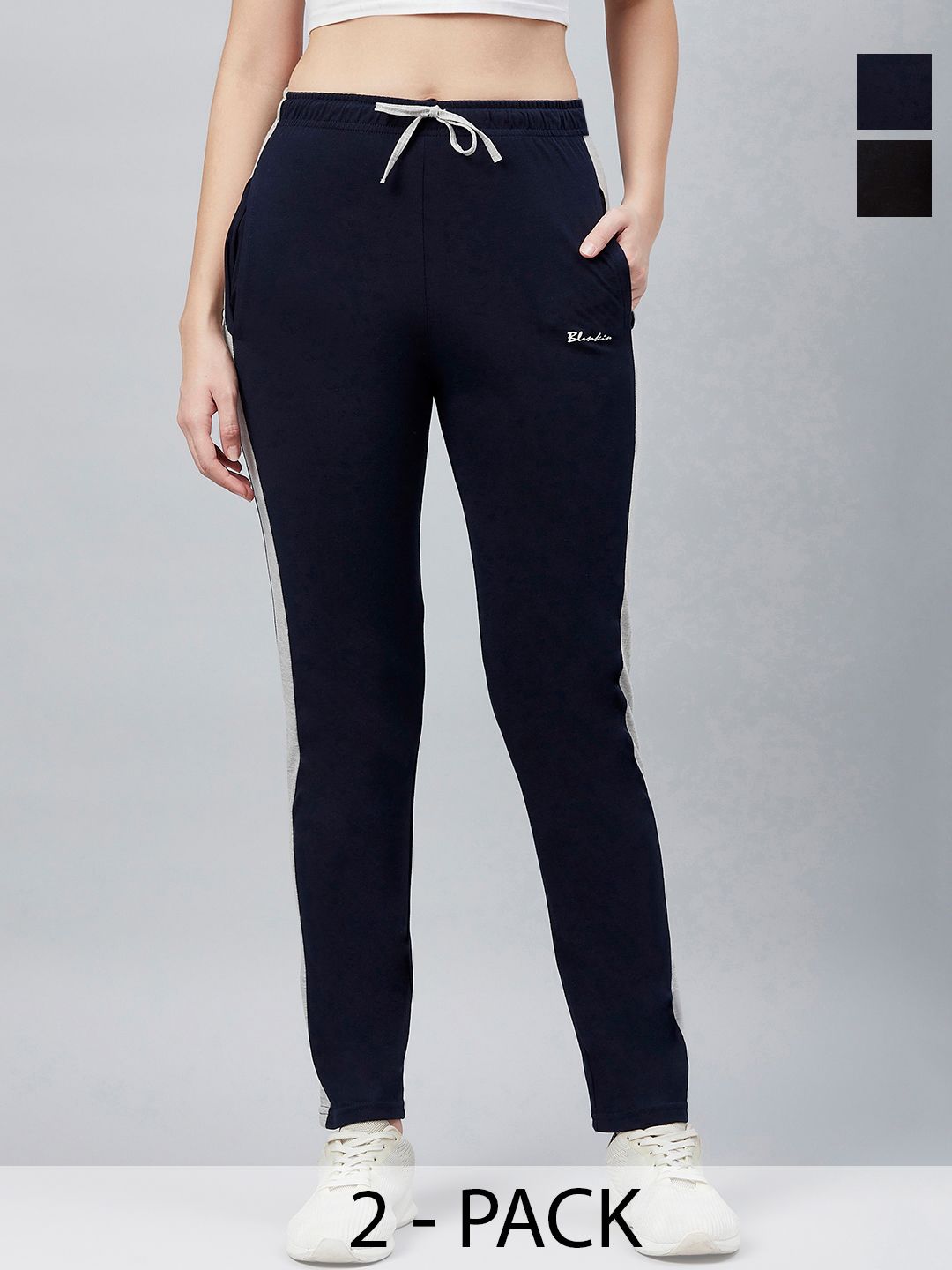 Blinkin Women Pack Of 2 High-Rise Colour-BlockedTrackPants-picture-15