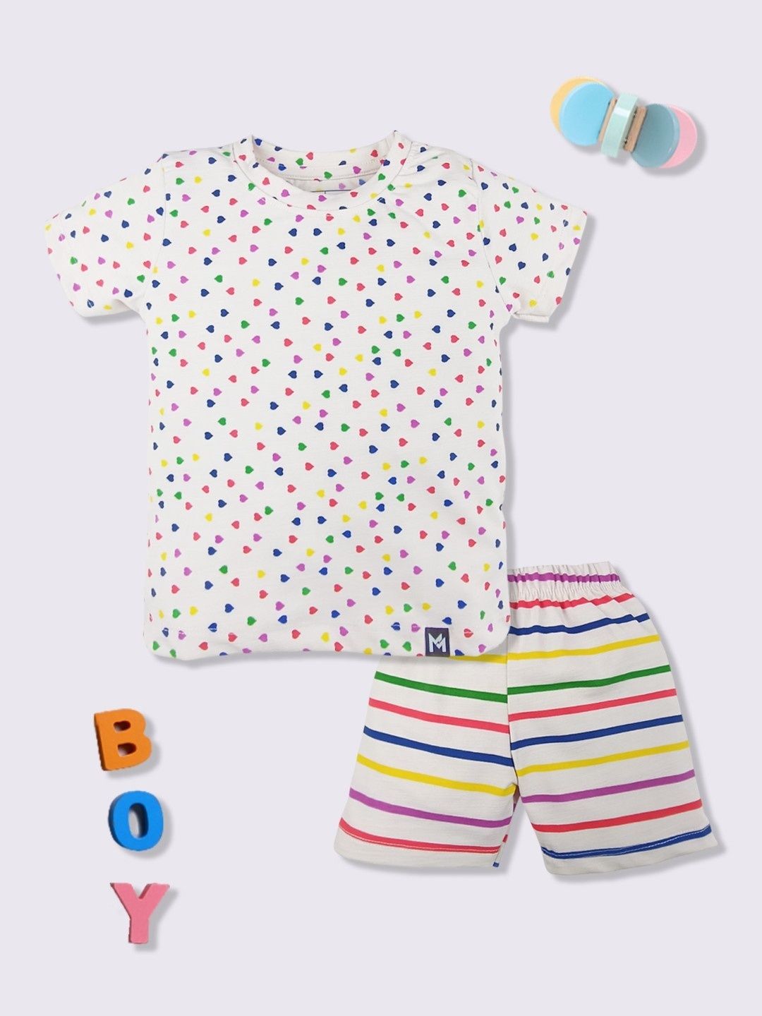 YK X Minute Mirth Infant Girls Printed T-shirt with Shorts-picture-17