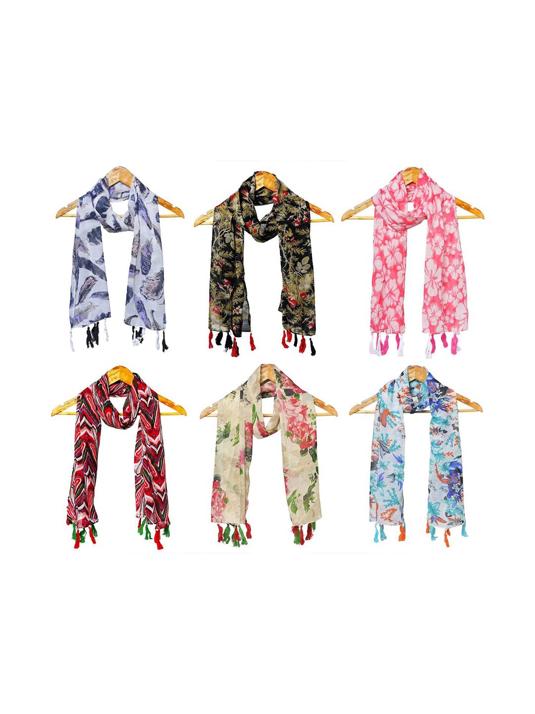 StoleVilla Women Pack Of 6 Printed Stole-picture-31