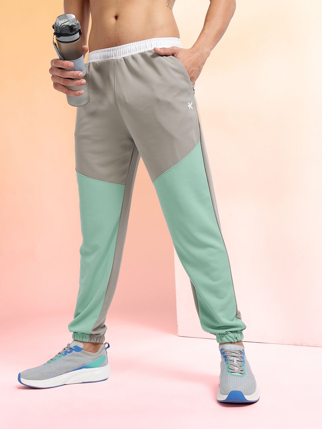 HRX by Hrithik Roshan Men Colourblocked Panelled Rapid-Dry Running Joggers-image-37