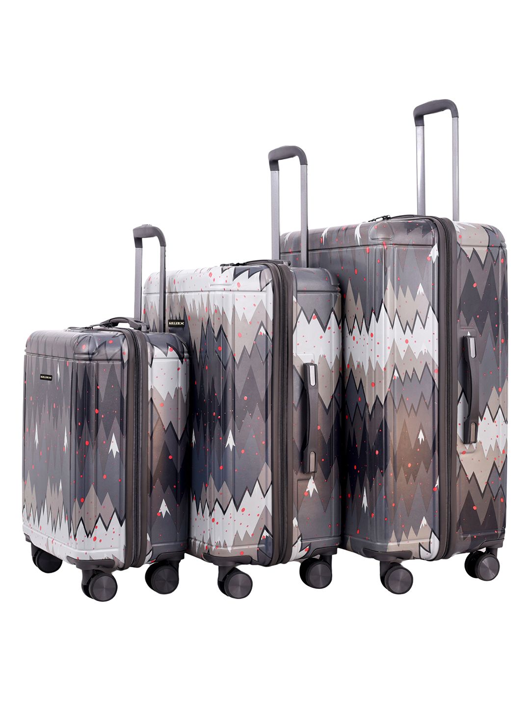 Killer Set Of 3 Printed Hard-Sided Large & Medium, Cabin Trolley Bag-picture-20