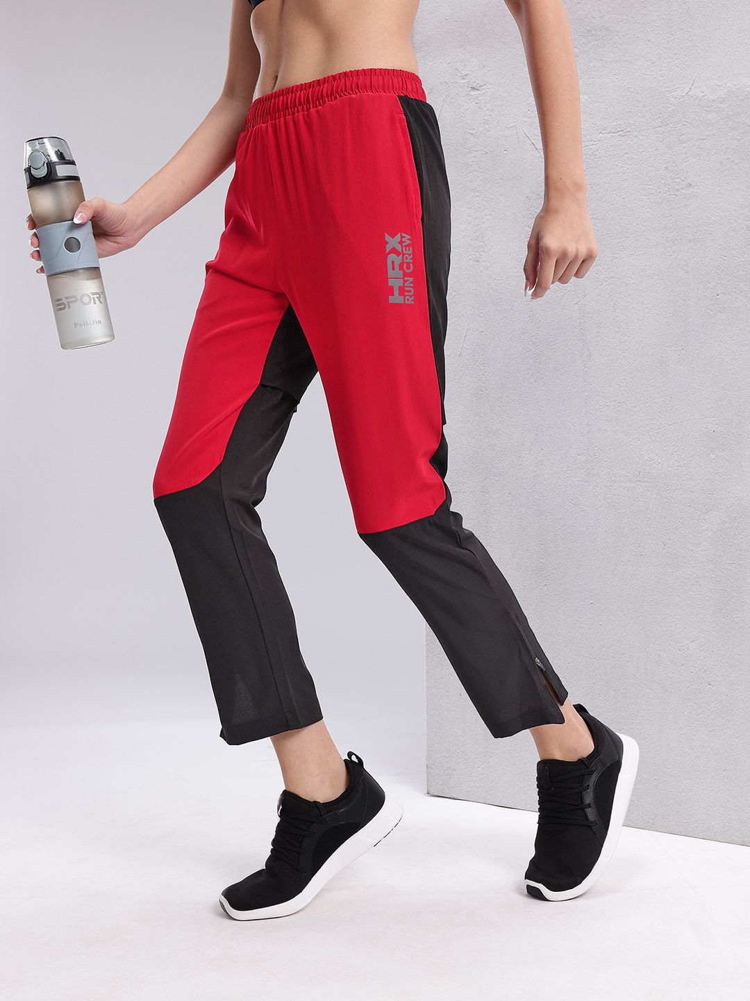 HRX by Hrithik Roshan Women Colourblocked Rapid-Dry Running Cropped Track Pants-picture-24