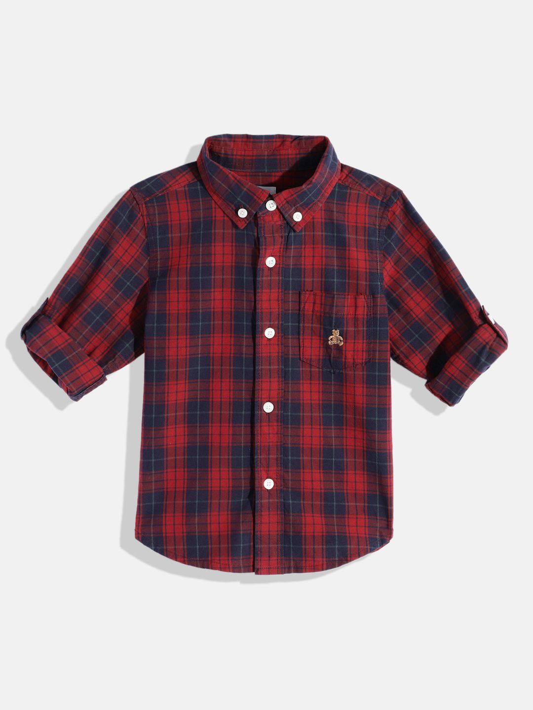 GAP Boys Tartan Checked Pure Cotton Casual Shirt-picture-32