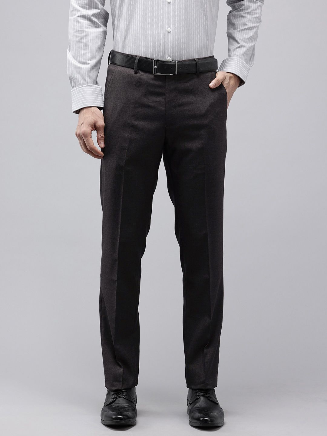 Van Heusen Men Slim Fit Formal Trousers-picture-33