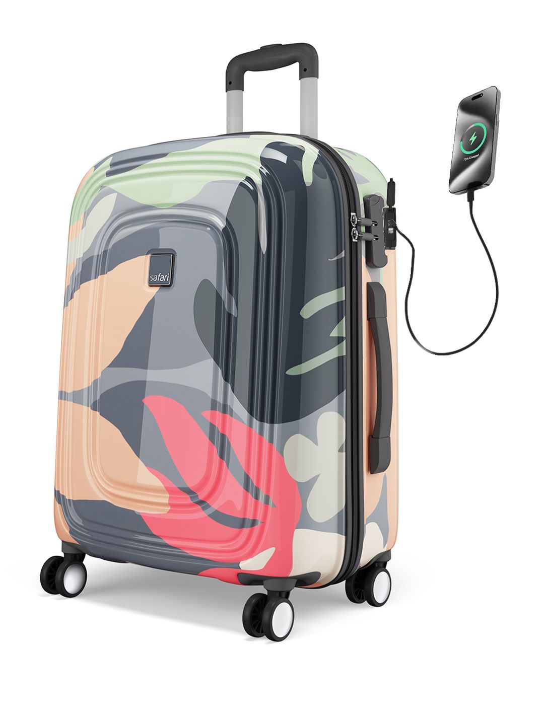 Safari Aurum Large Hard Trolley Suitcase with USB Charging Port - 141 Litres-image-23