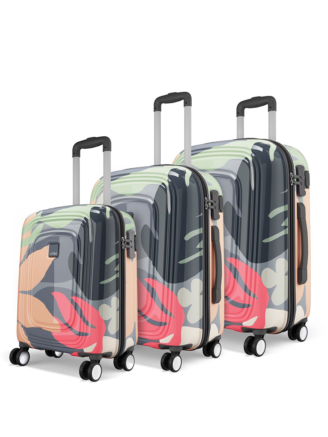 Safari Set of 3 Aurum Cabin, Medium & Large Hard Trolley Suitcases with USB Charging Port-picture-43