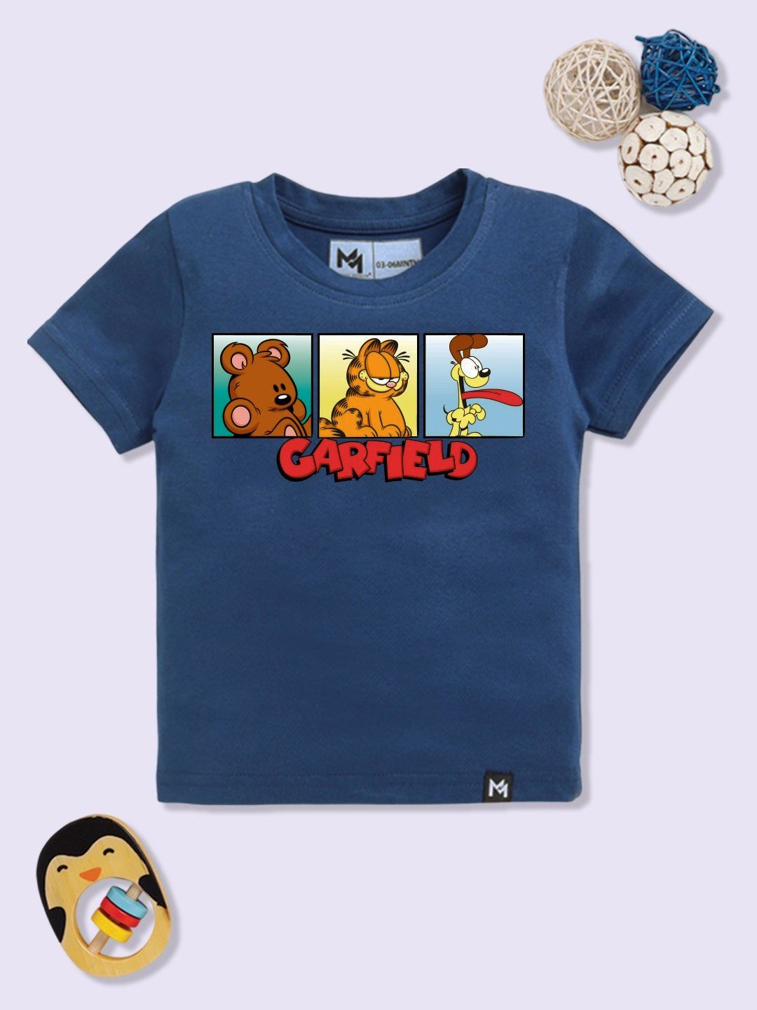 YK X Minute Mirth Infant Boys Garfield Printed Pure Cotton T-shirt-picture-35
