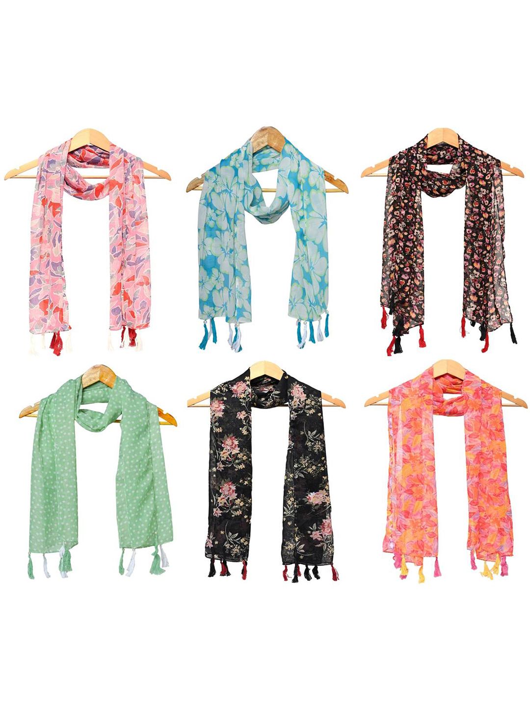 StoleVilla Pack Of 6 Women Printed Scarf-image-39