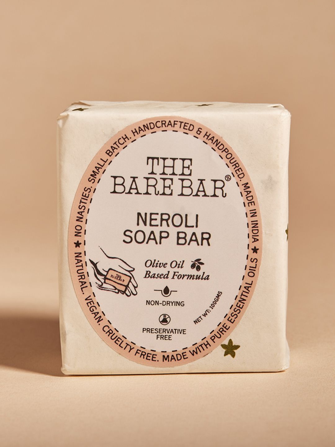 The Bare Bar Non-Drying Neroli Soap Bar With Olive Oil - 100g-image-48