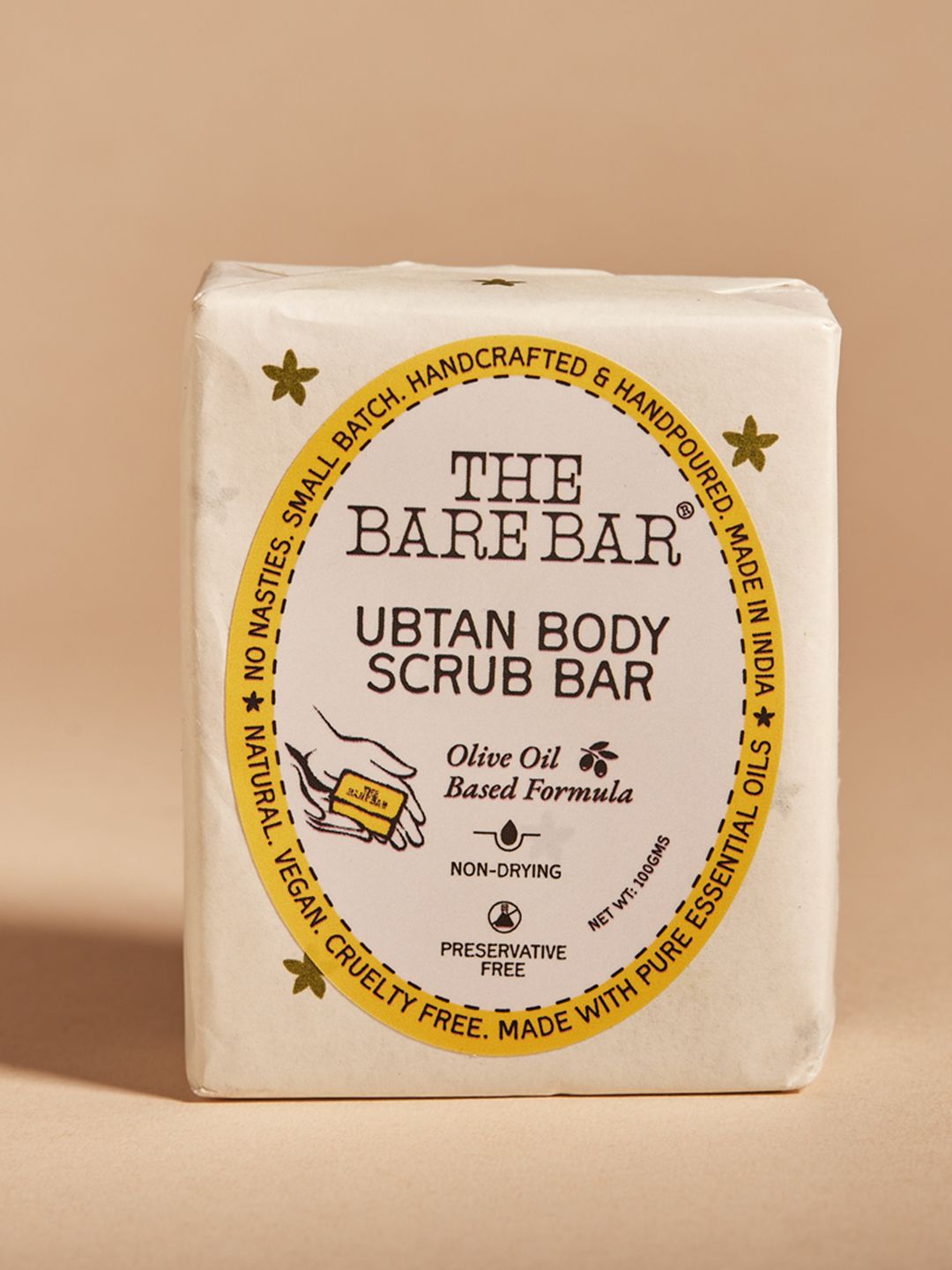 The Bare Bar Non-Drying Ubtan Body Scrub Bar - 100g-picture-42