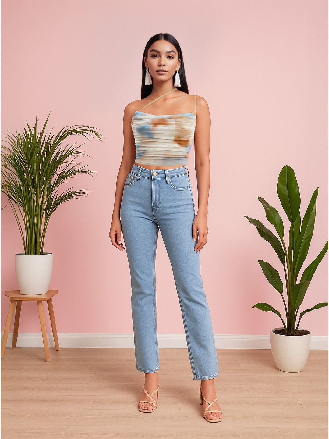 Stylecast X Slyck Print Crop Top view 2