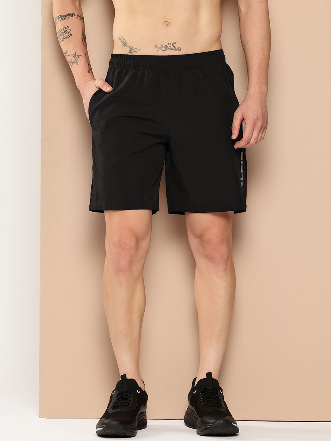 Alcis Men Slim Fit Training or Gym Sports Shorts-picture-16