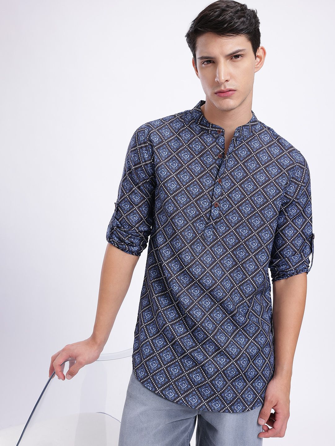 Anouk Rustic Men Ethnic Motifs Printed Kurta-picture-22
