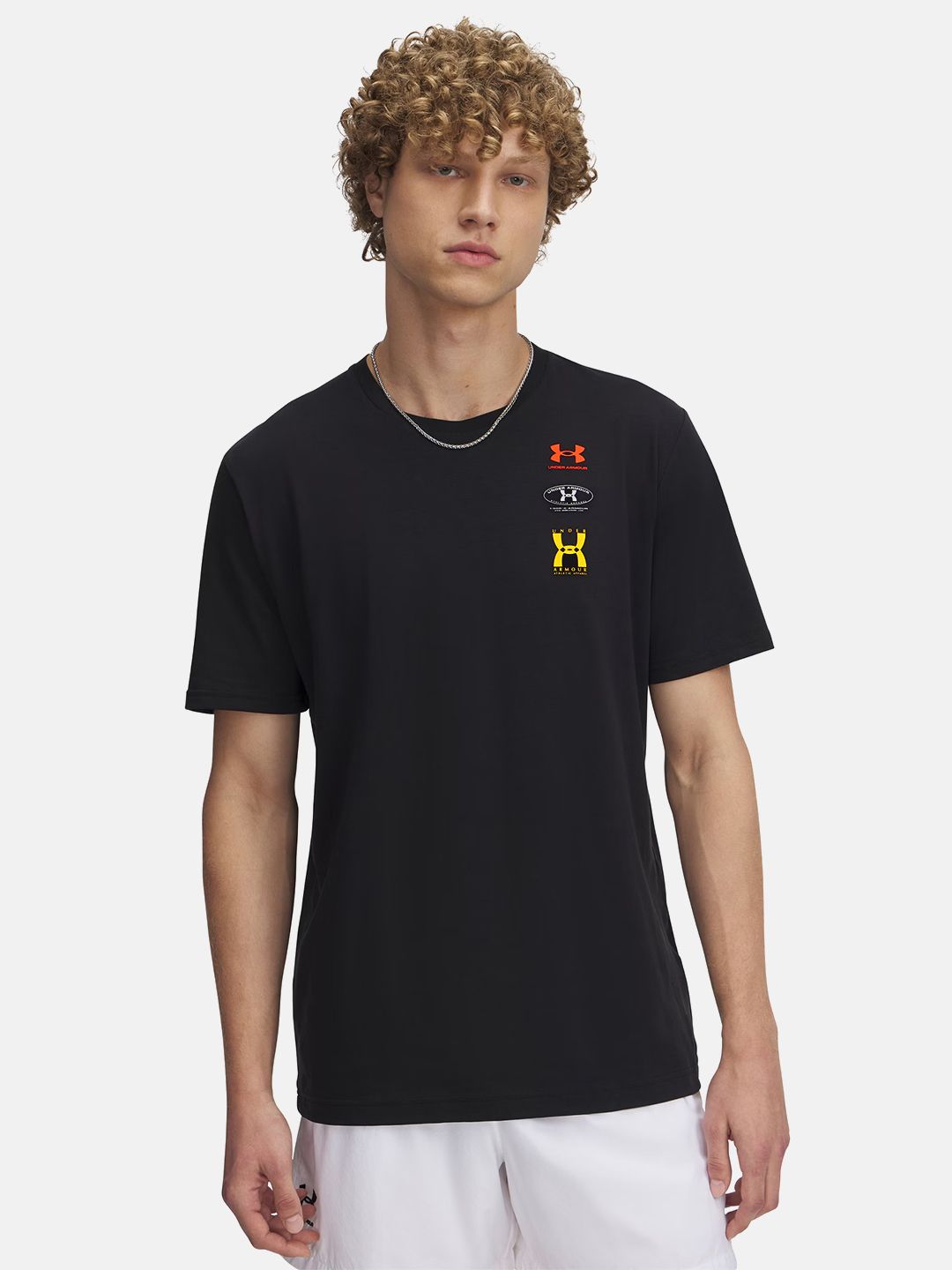 UNDER ARMOUR Brand Logo Printed Loose Fit Sports T-shirt-image-16