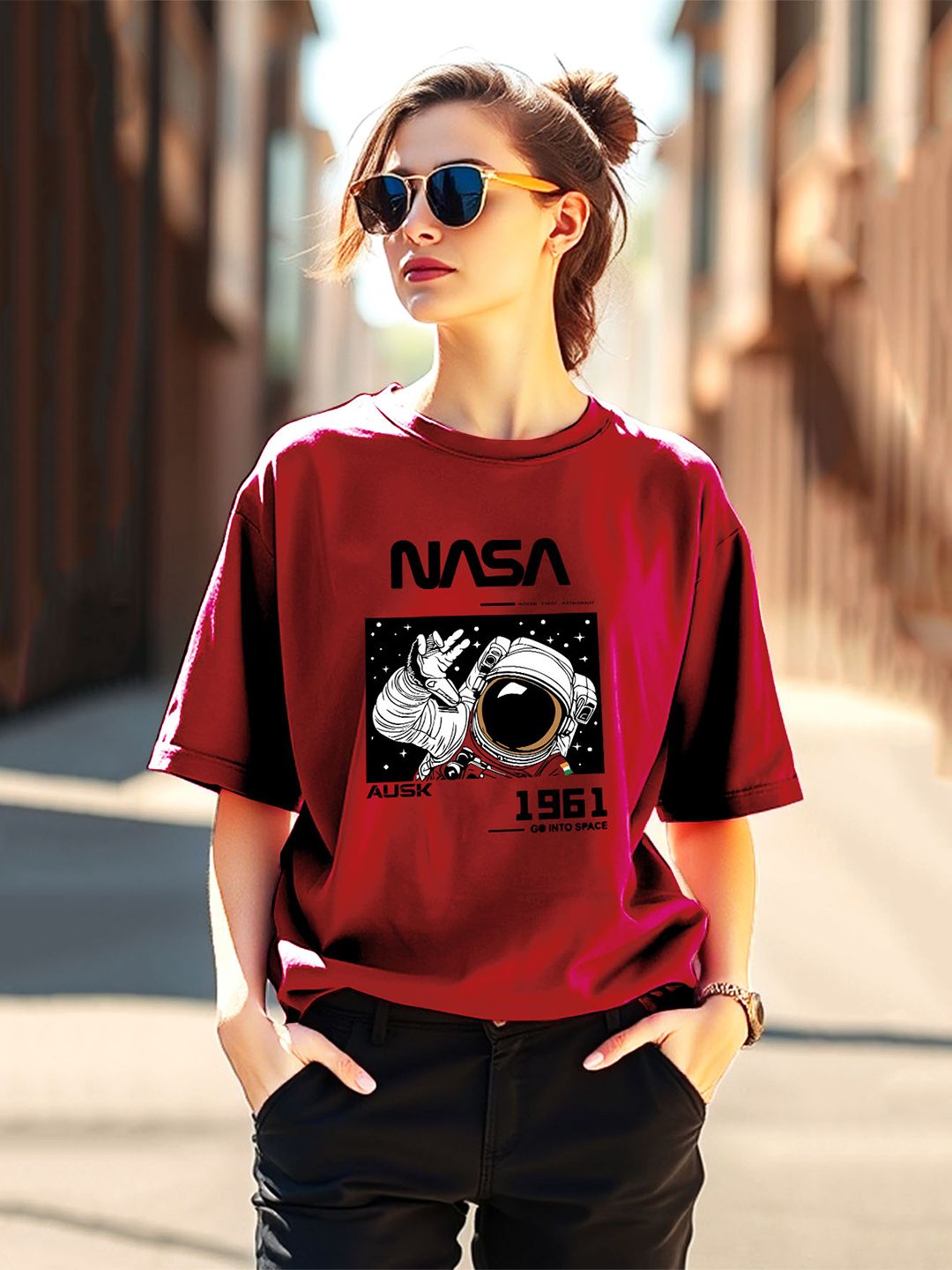 AUSK Women Graphic Printed Round Neck T-shirt-picture-22