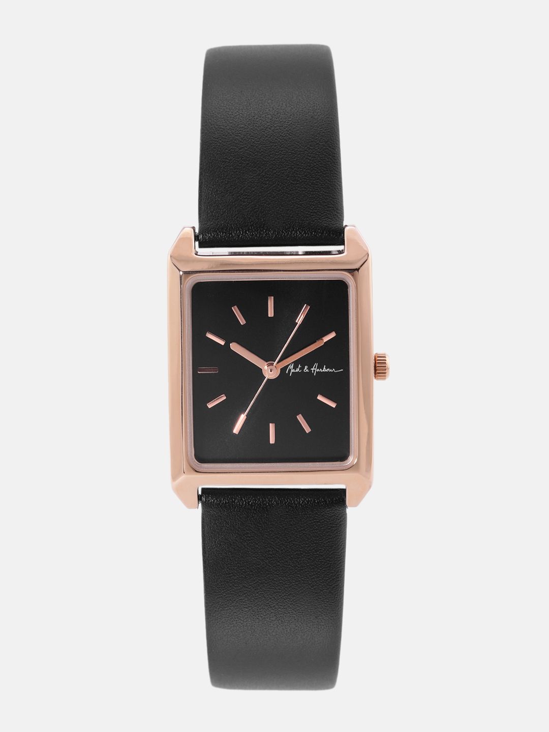 Mast & Harbour Unisex Brass Dial & Leather Straps Analogue Watch