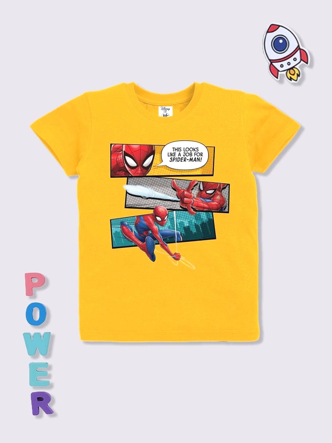 YK Disney Boys Spider-Man Printed Cotton T-shirt-picture-21