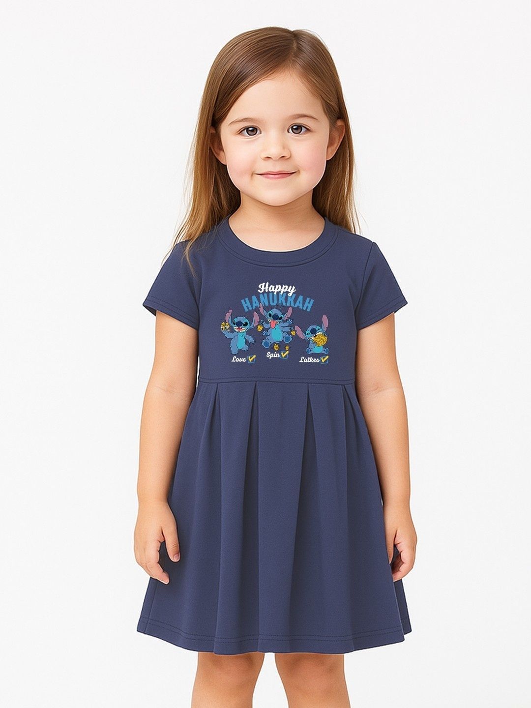 YK Disney Girls Disney Printed Cotton Fit & Flare Dress-image-47