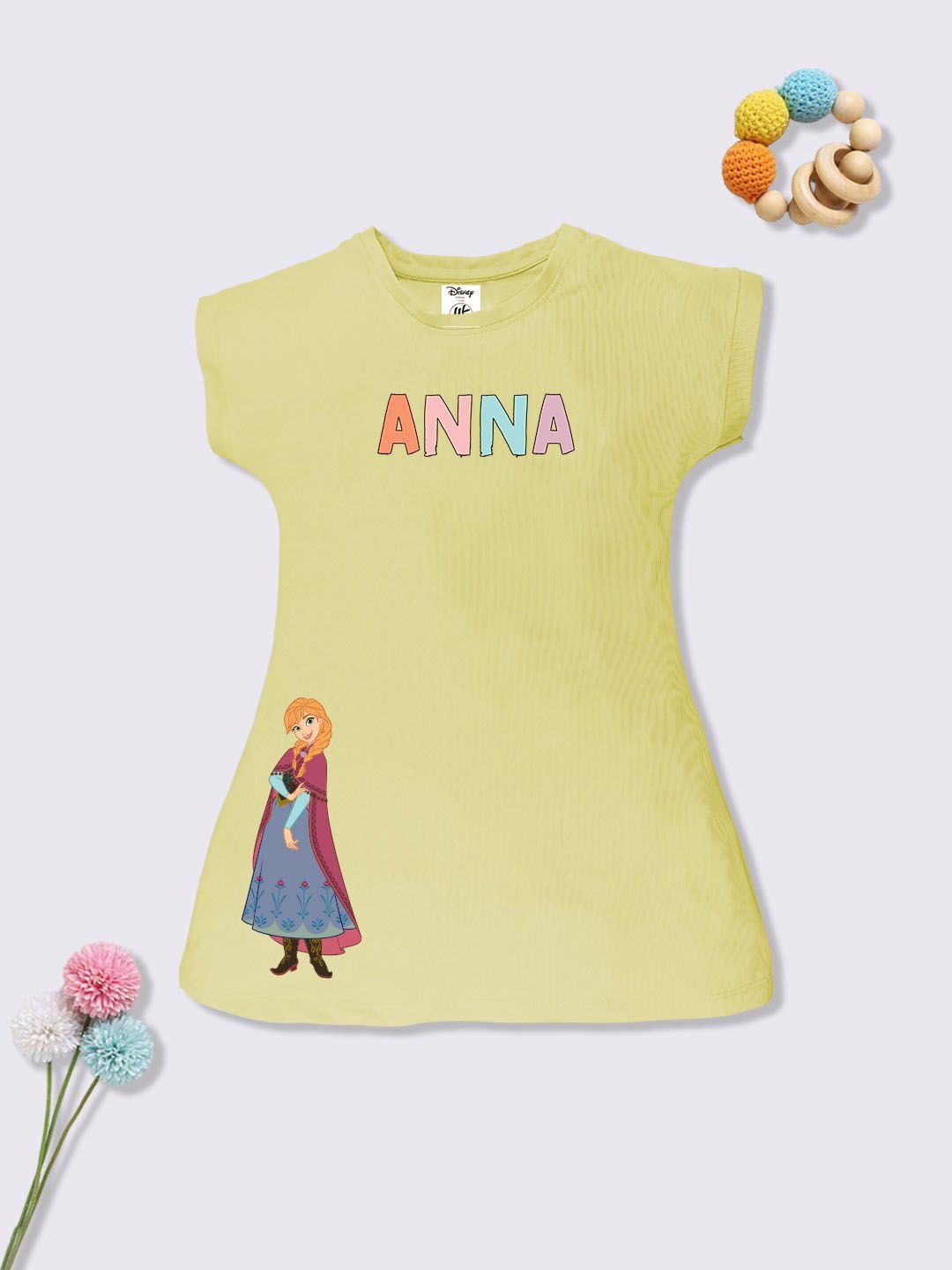 YK Disney Anna Printed A-Line Dress-picture-24