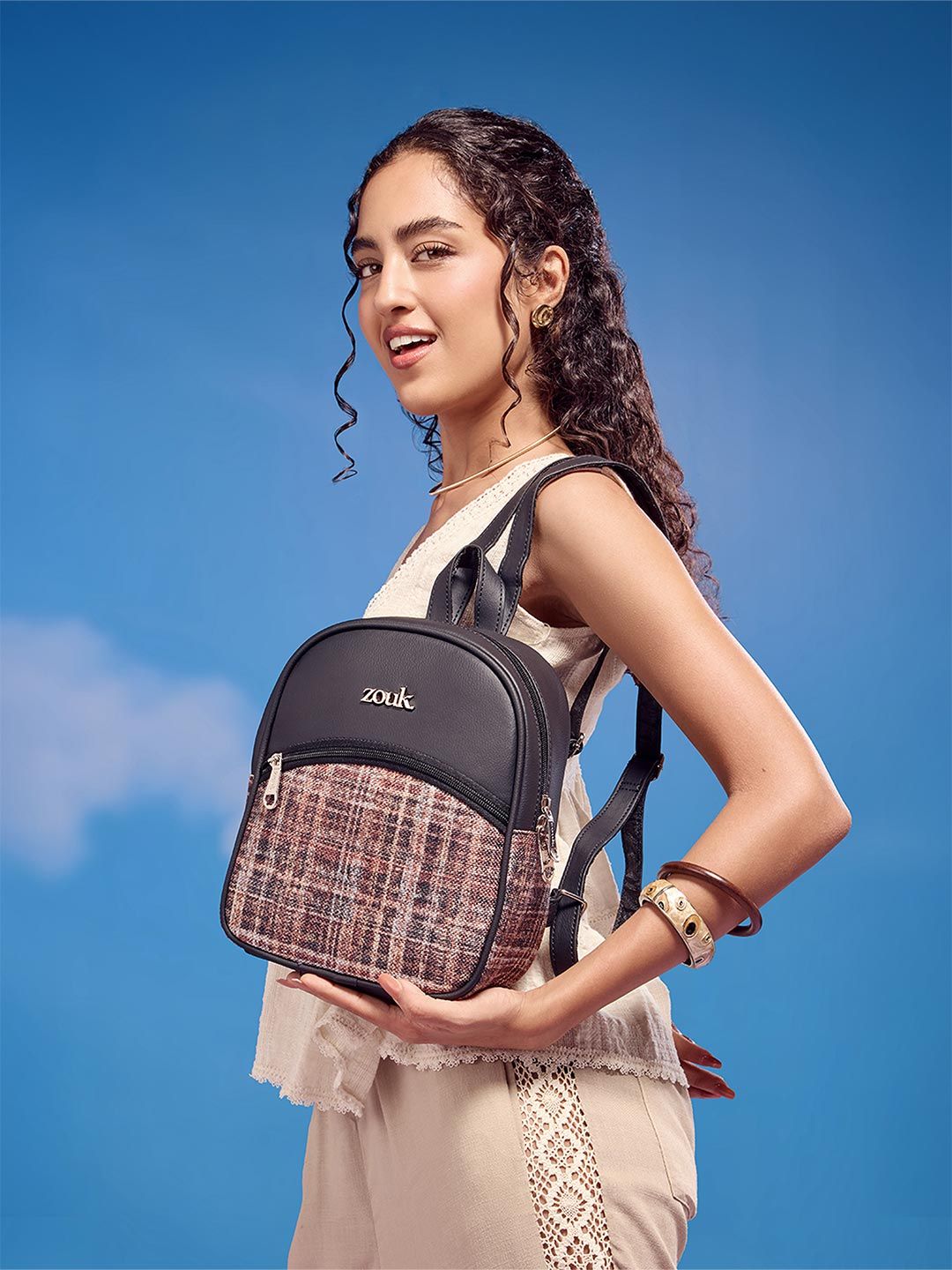 Alt by Zouk Unisex Cashmere Noir Mini Backpack