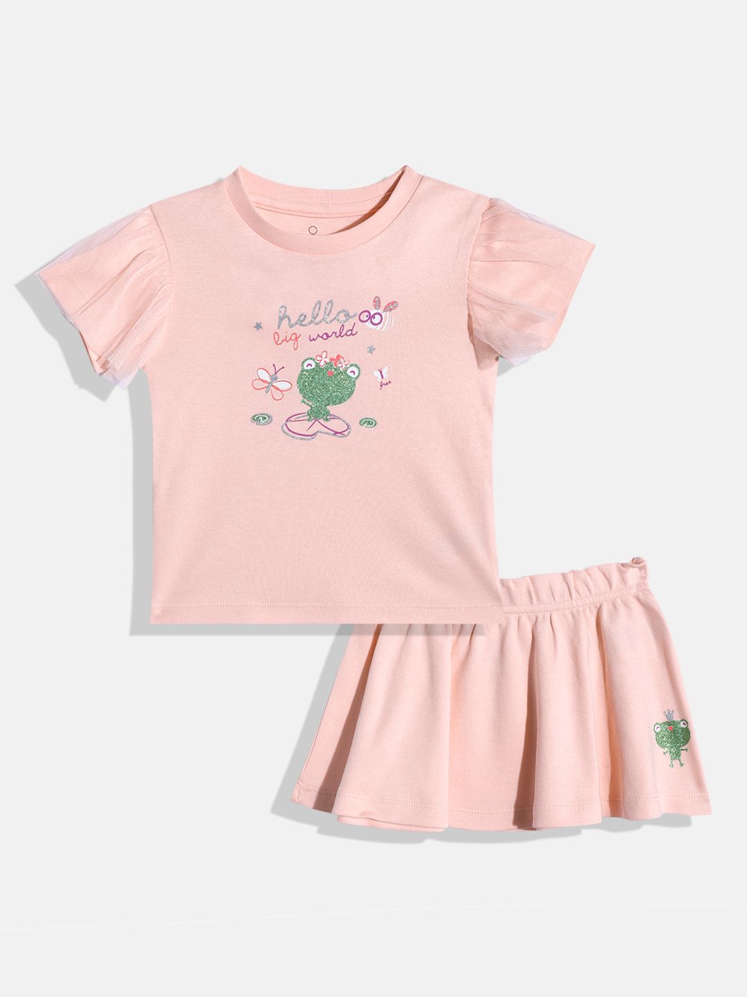 mothercare Girls Printed Top with Skirt-picture-33