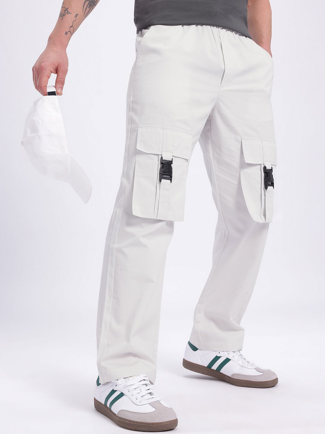 glitchez Men Relaxed Fit Cargo Trousers-picture-21