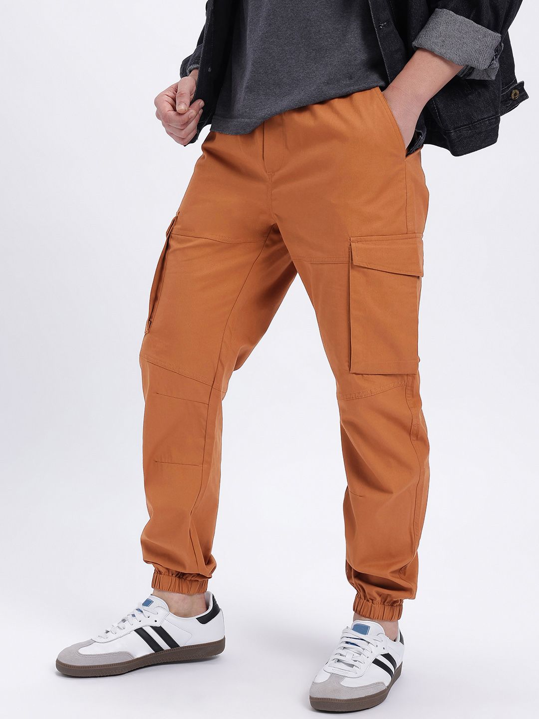 glitchez Men Relaxed Fit Cargo Style Joggers-picture-38