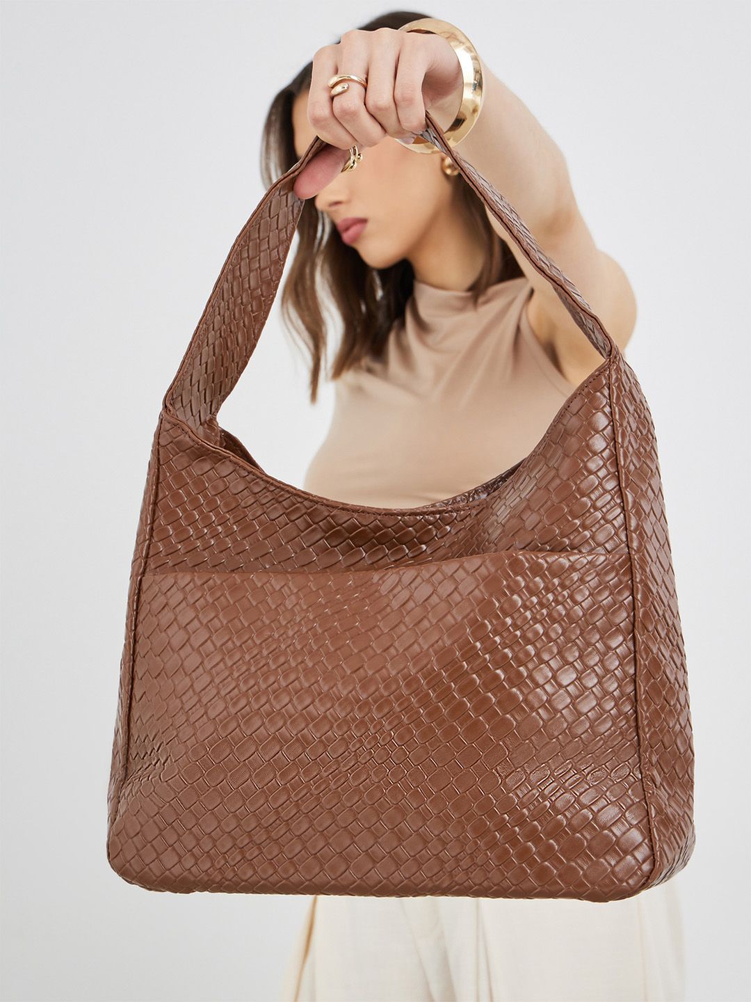 Styli Women Textured Shopper Shoulder Bag-picture-33