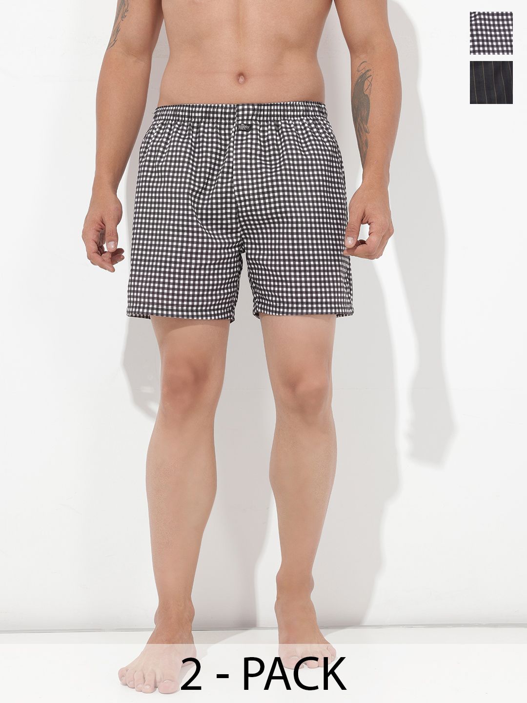 The Roadster Life Co. Pack Of 2 Printed Pure Cotton Boxers-picture-58