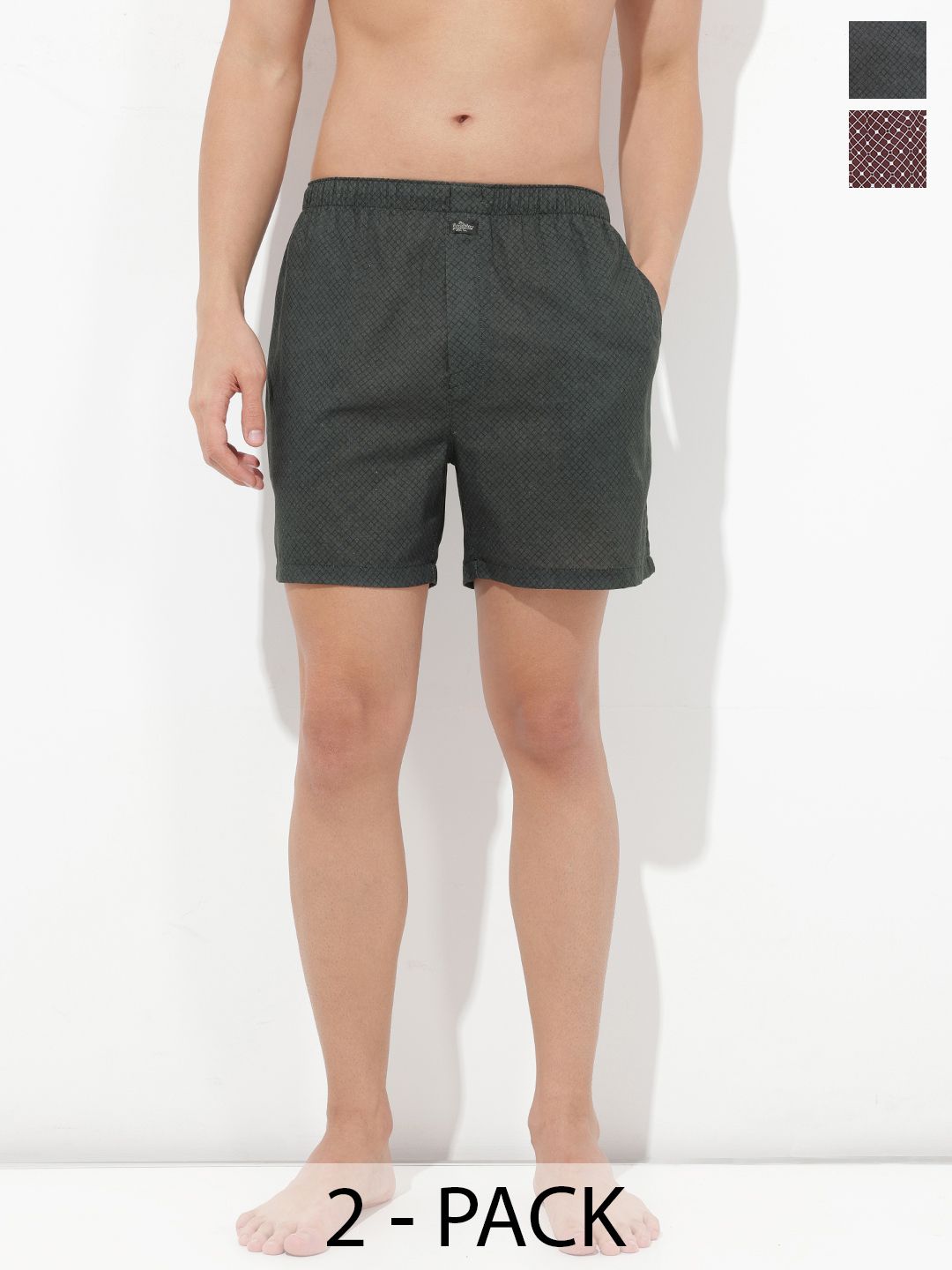 The Roadster Life Co. Pack Of 2 Printed Pure Cotton Boxers-picture-43