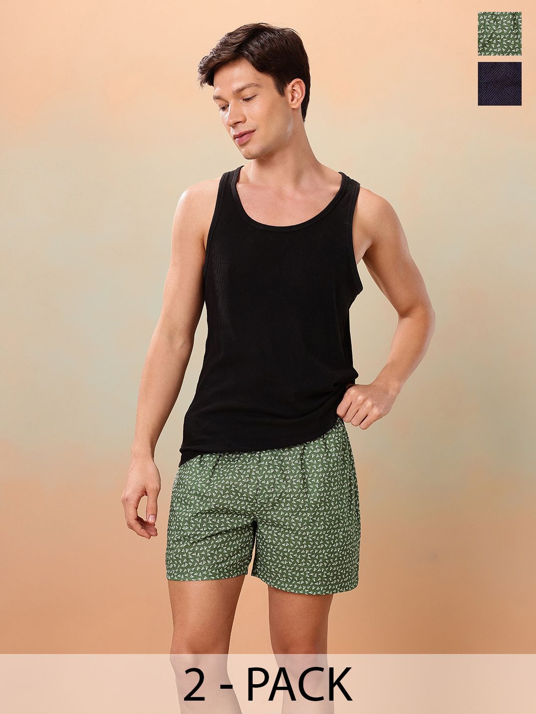 Mast & Harbour Men Pack of 2 Geometric Printed Boxers-picture-31