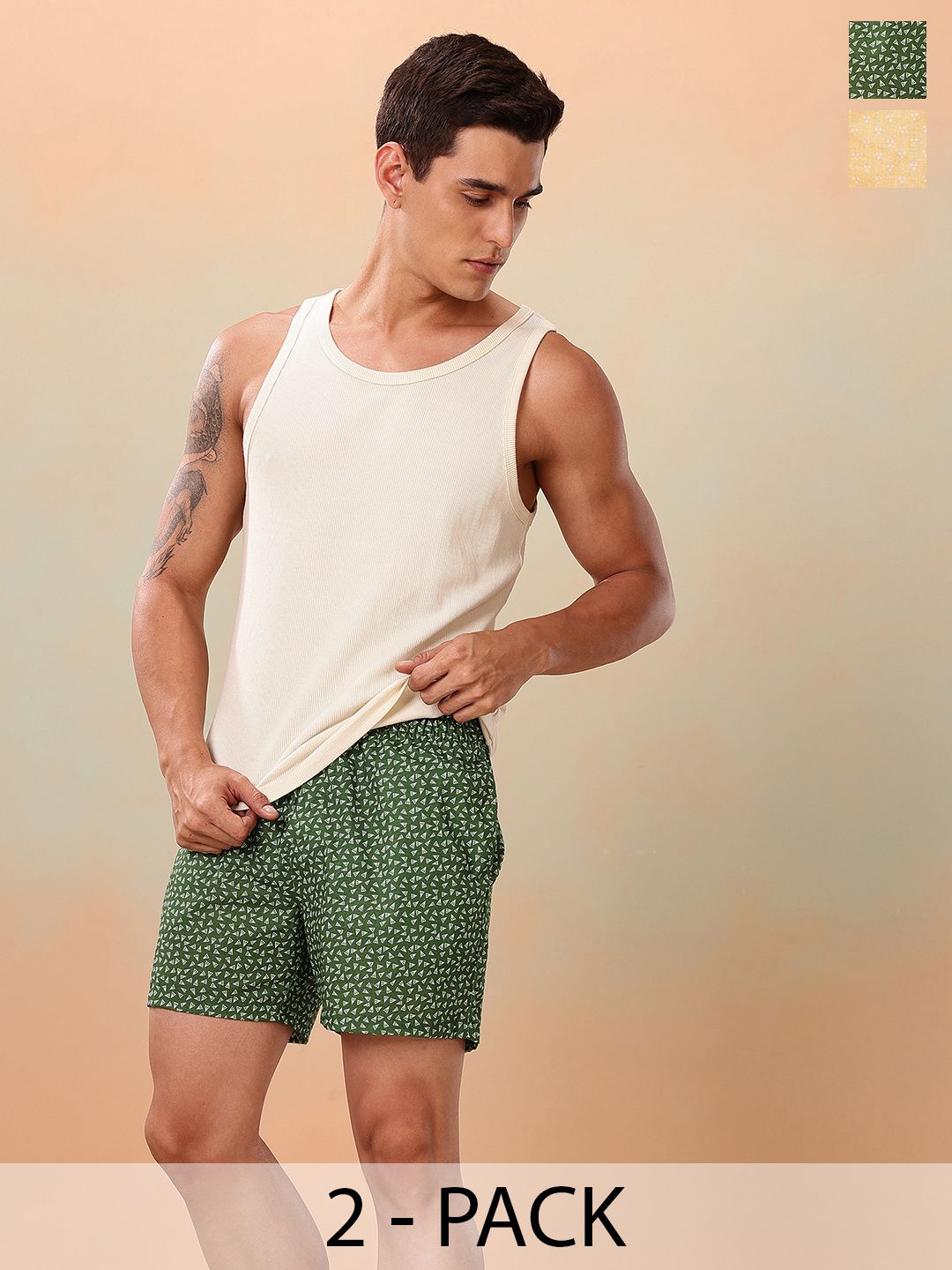 Mast & Harbour Men Pack of 2 Printed Boxers-image-18