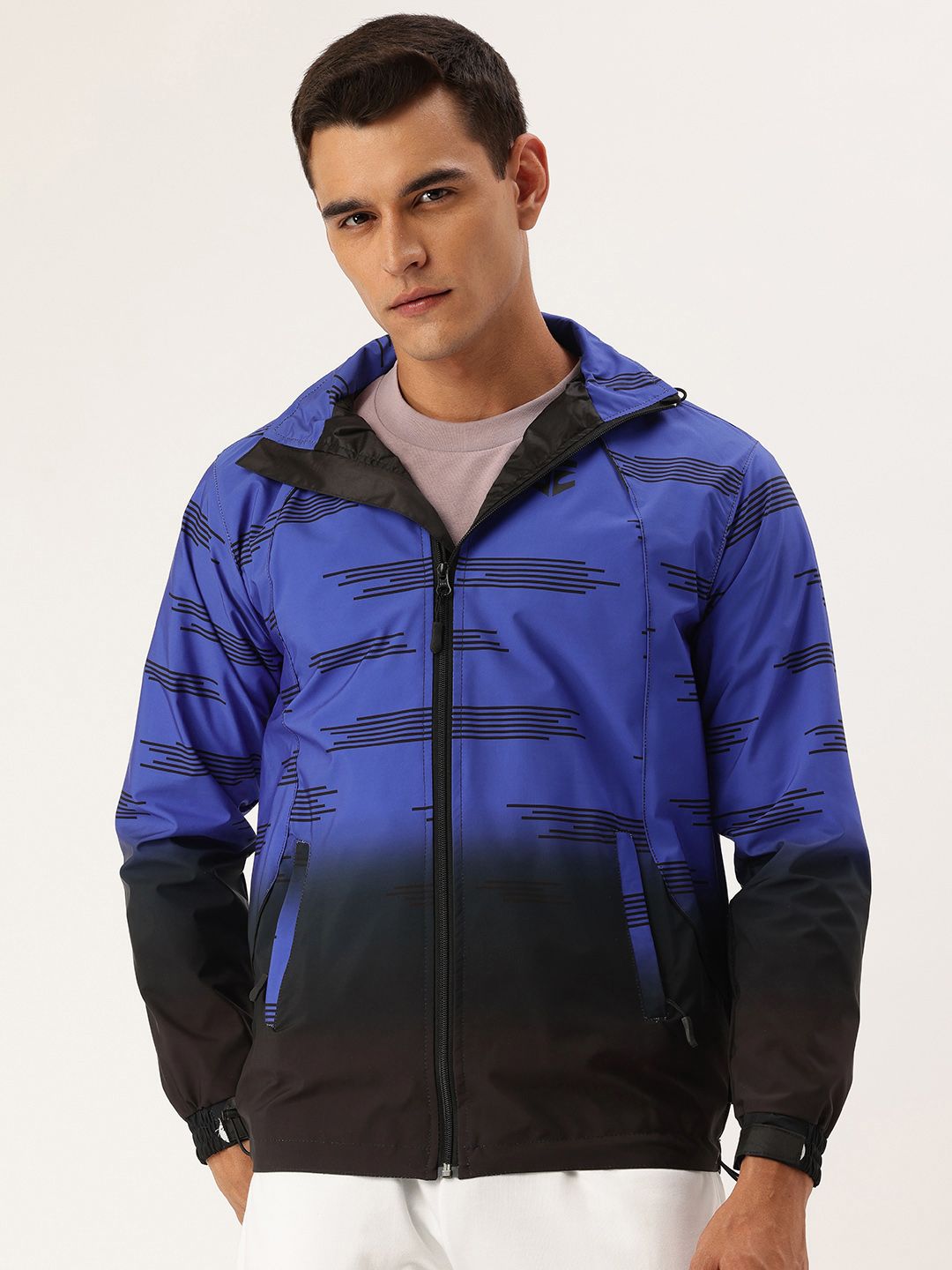 FIFTY TWO Printed Hooded Rain Jacket-picture-24