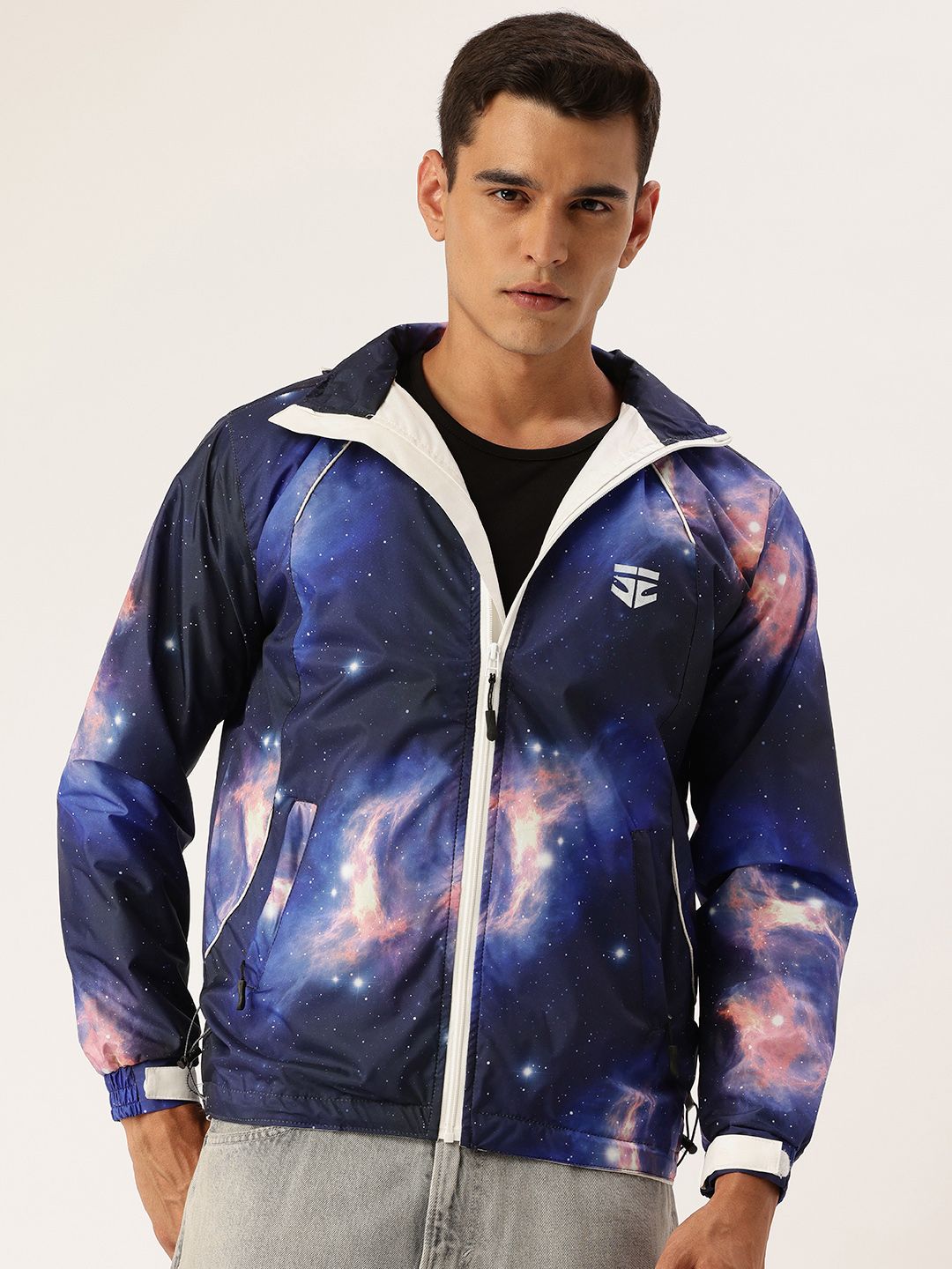FIFTY TWO Printed Hooded Rain Jacket-picture-51