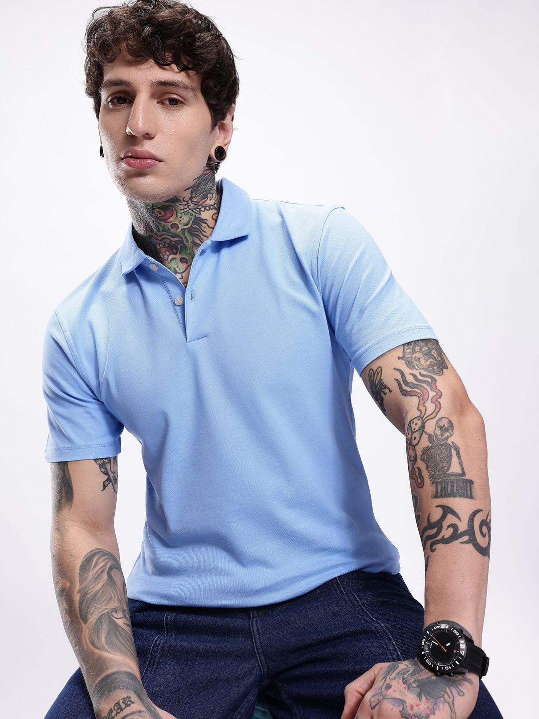 Kook N Keech Solid Polo Collar T-shirt-picture-37