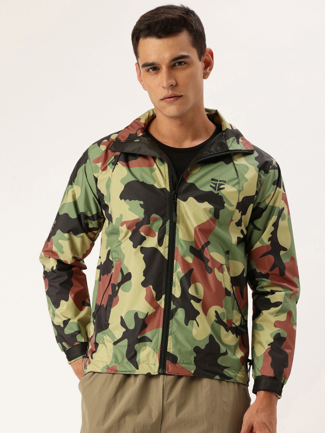 FIFTY TWO Printed Hooded Rain Jacket-picture-21