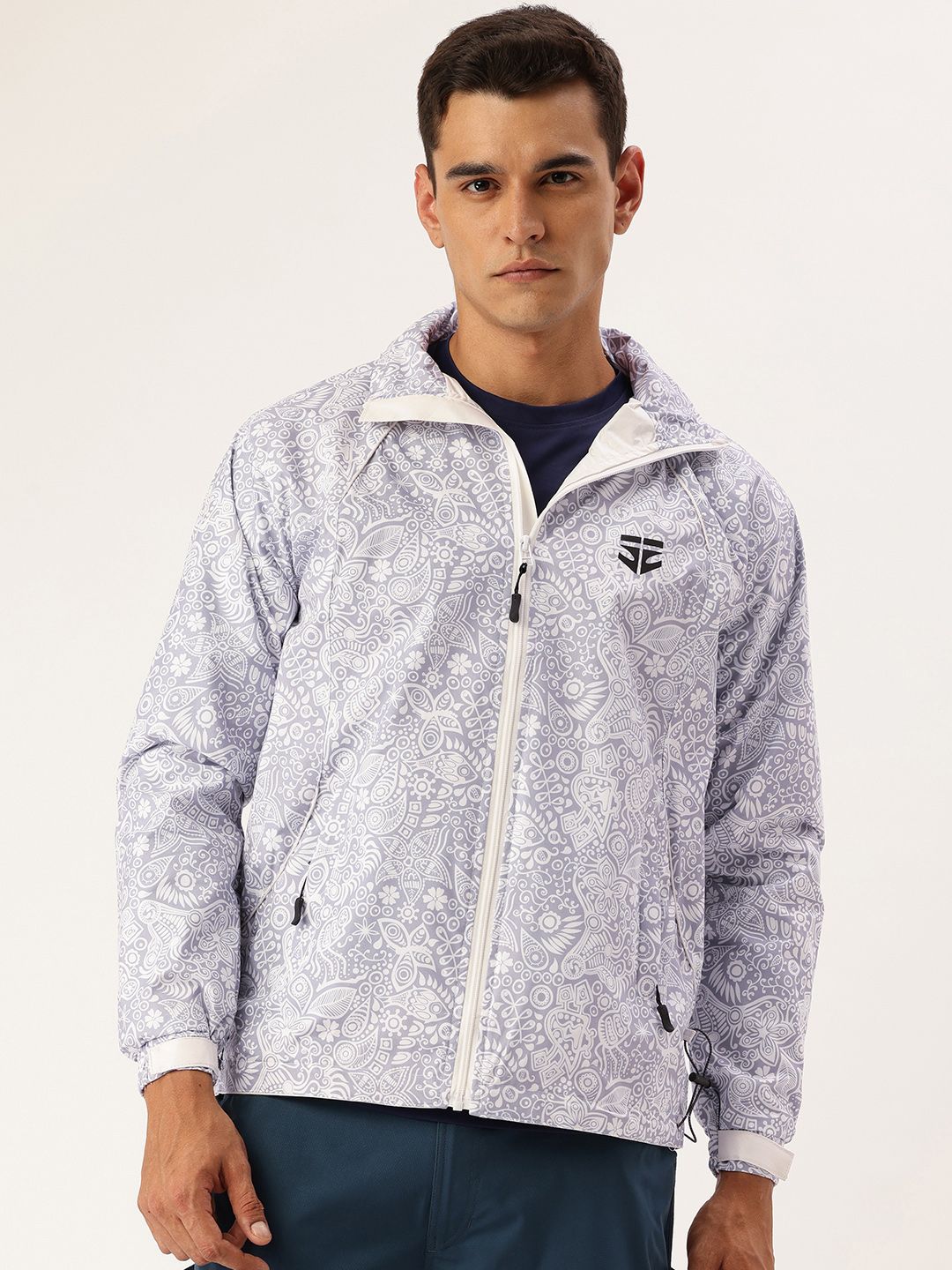 FIFTY TWO Printed Hooded Rain Jacket
