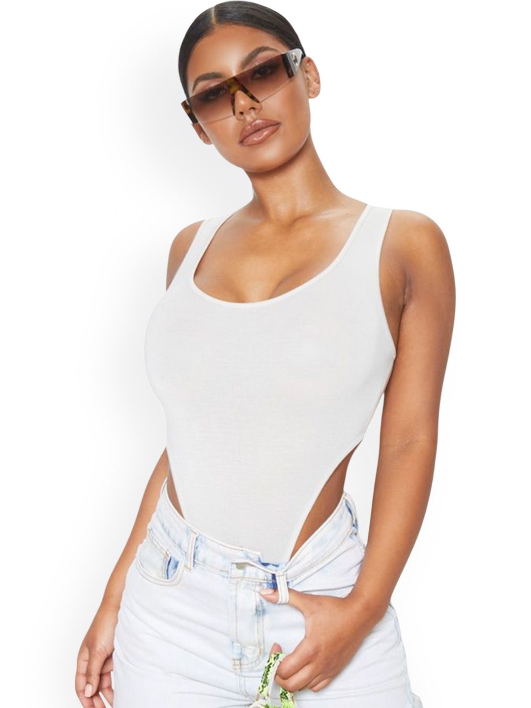 ZEROZABAR Ribbed Round Neck Bodysuit-picture-8