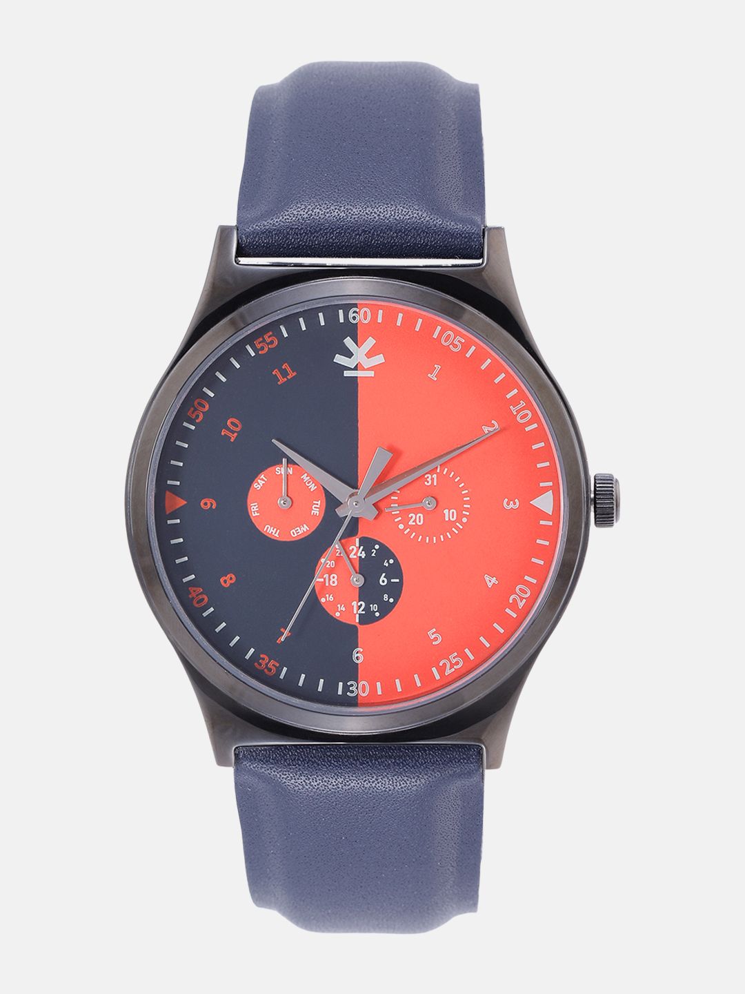 WROGN Men Brass Printed Dial & Leather Straps Analogue Multifunction Watch-picture-14