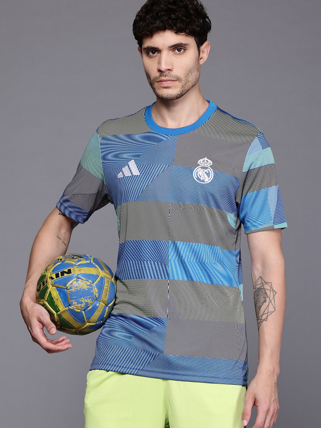 ADIDAS Men Geometric Print Football T-shirt-image-18
