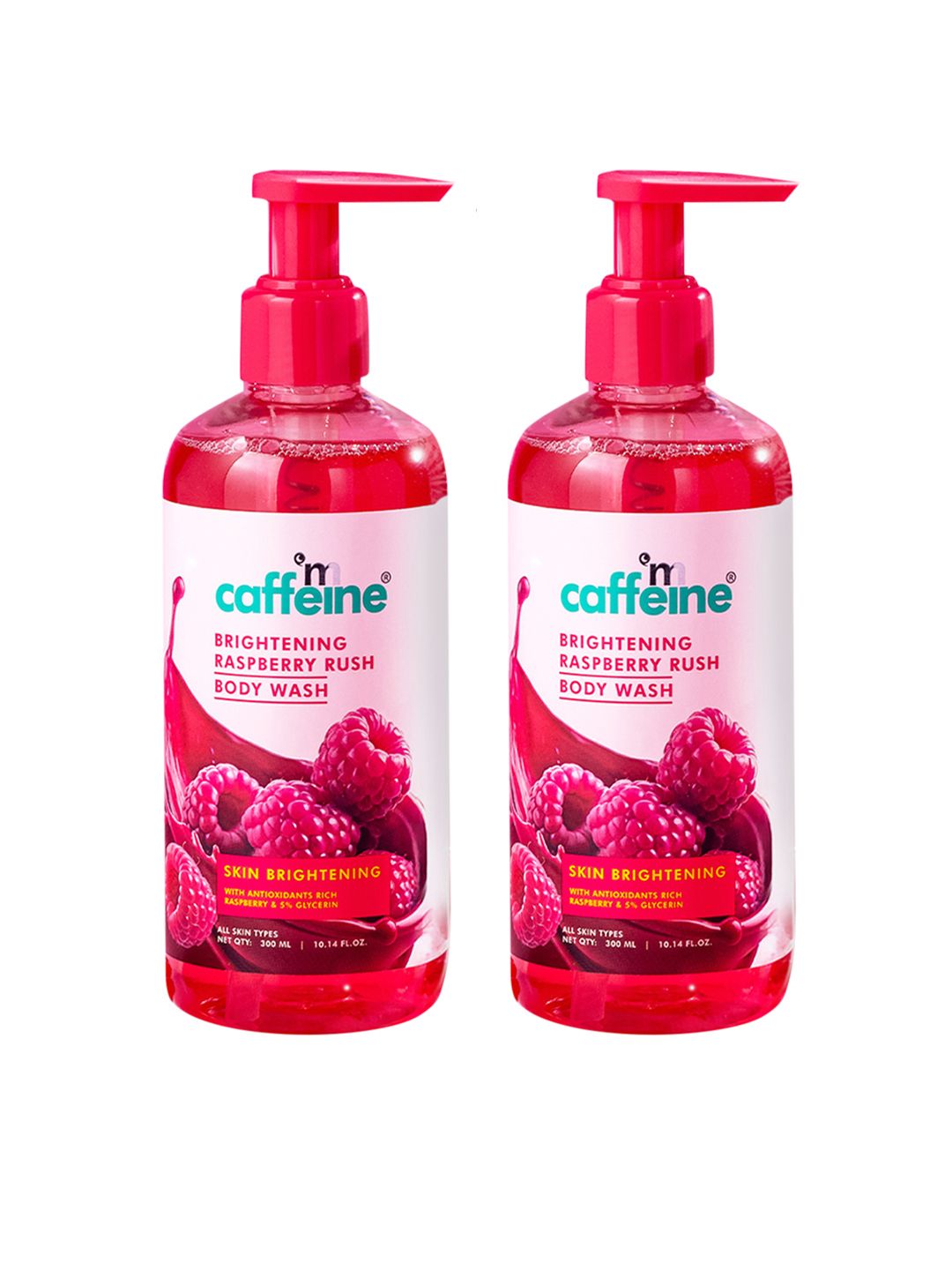 MCaffeine Set Of 2 Brightening Raspberry Body Wash - 300ml Each-picture-24