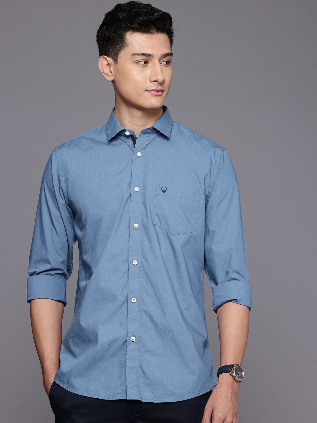 Allen Solly Classic Fit Pure Cotton Casual Shirt-image-22